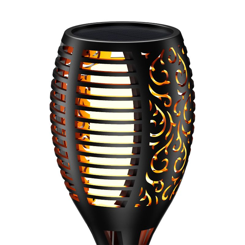 XODO FL1 Solar Outdoor Lights, 4-PK Solar Flickering Light, Pathway Lighting