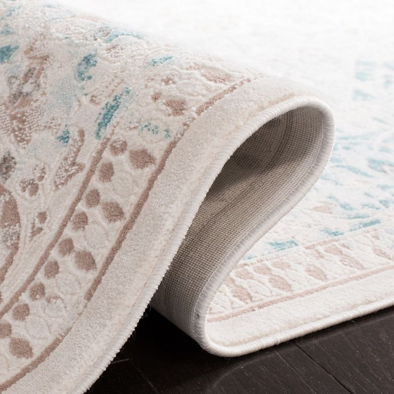Passion PAS405 Power Loomed Indoor Accent Rug - 4'x5'7" - Turquoise/Ivory - Safavieh