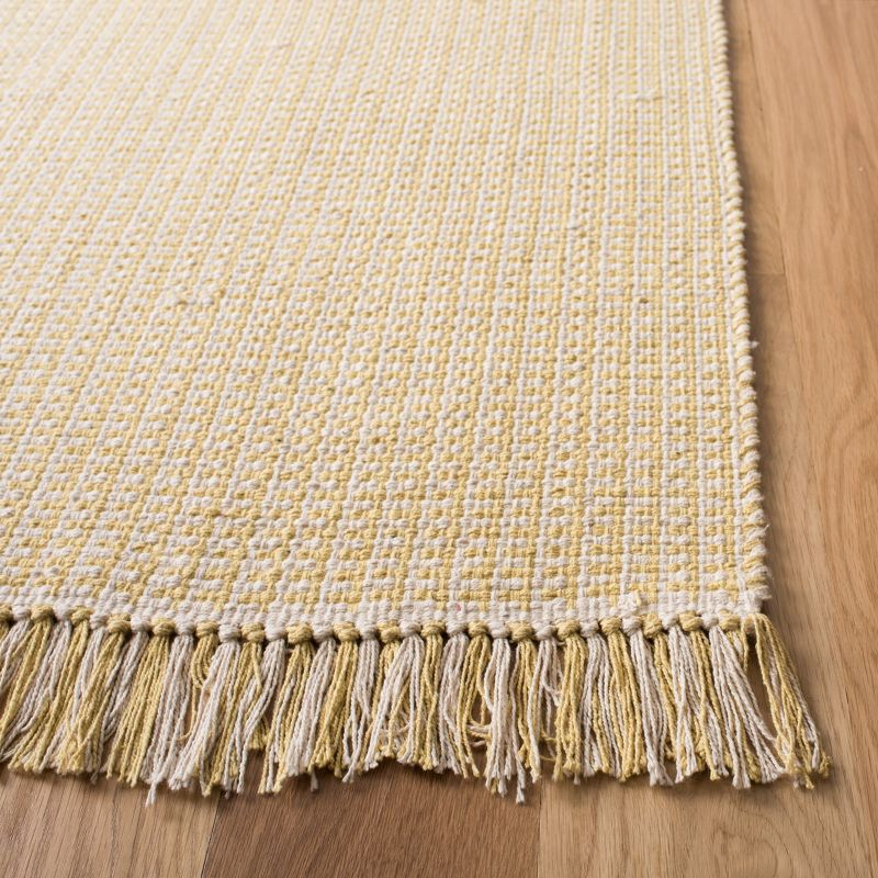 Montauk MTK340 Hand Woven Indoor Runner Rug - Ivory/Yellow - 2'3"x10' - Safavieh