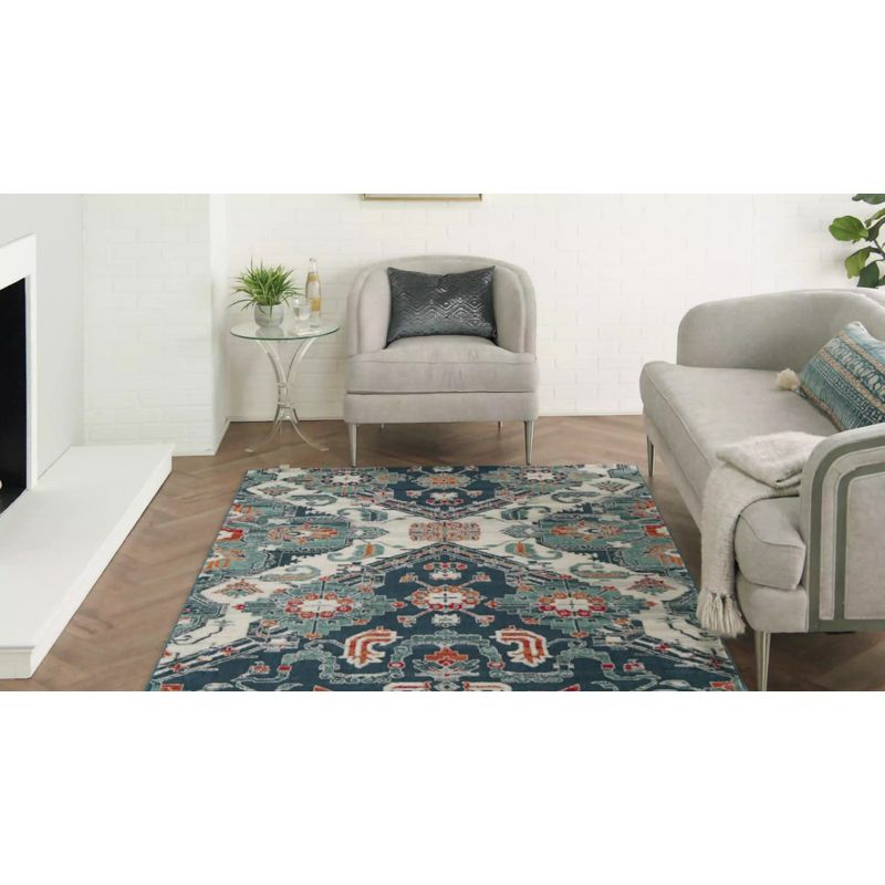 Nourison Passion Floral Geometric Indoor Rug Multicolor 3'9" x 5'9"