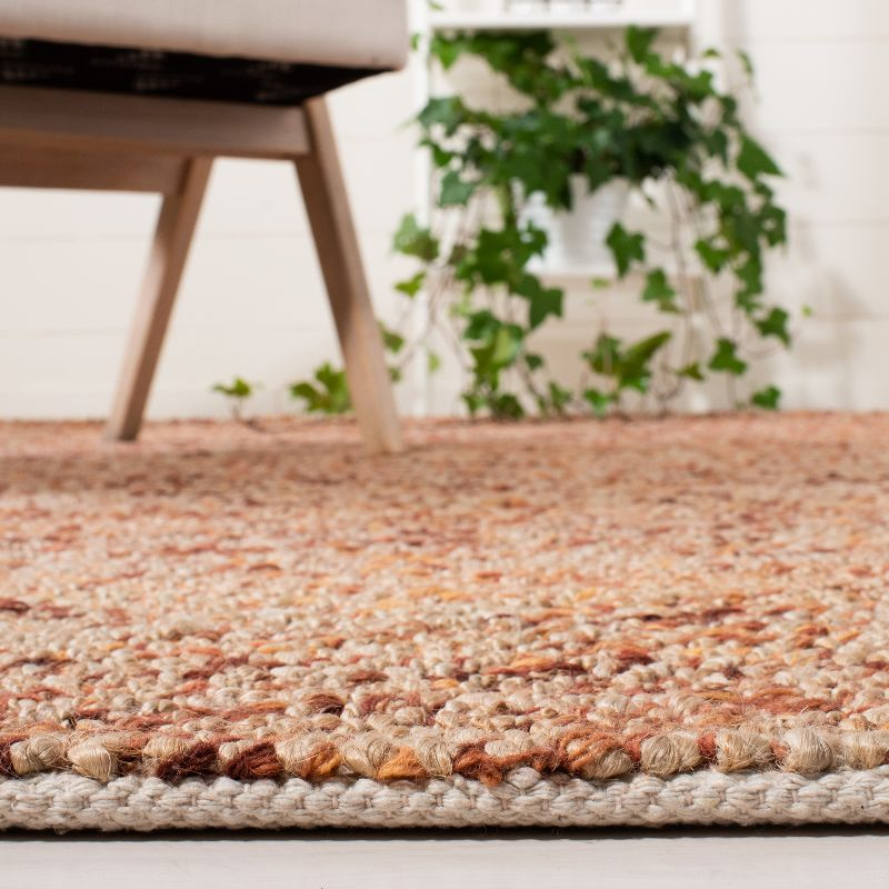 Bohemian BOH901 Hand Woven Indoor Area Rug - Natural/Rust - 5'x8' - Safavieh