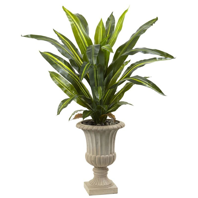 Nearly Natural 5-ft Dracaena Plant with Urn (Real Touch)