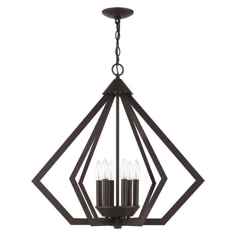 Livex Lighting Prism 6 - Light Chandelier in  Bronze