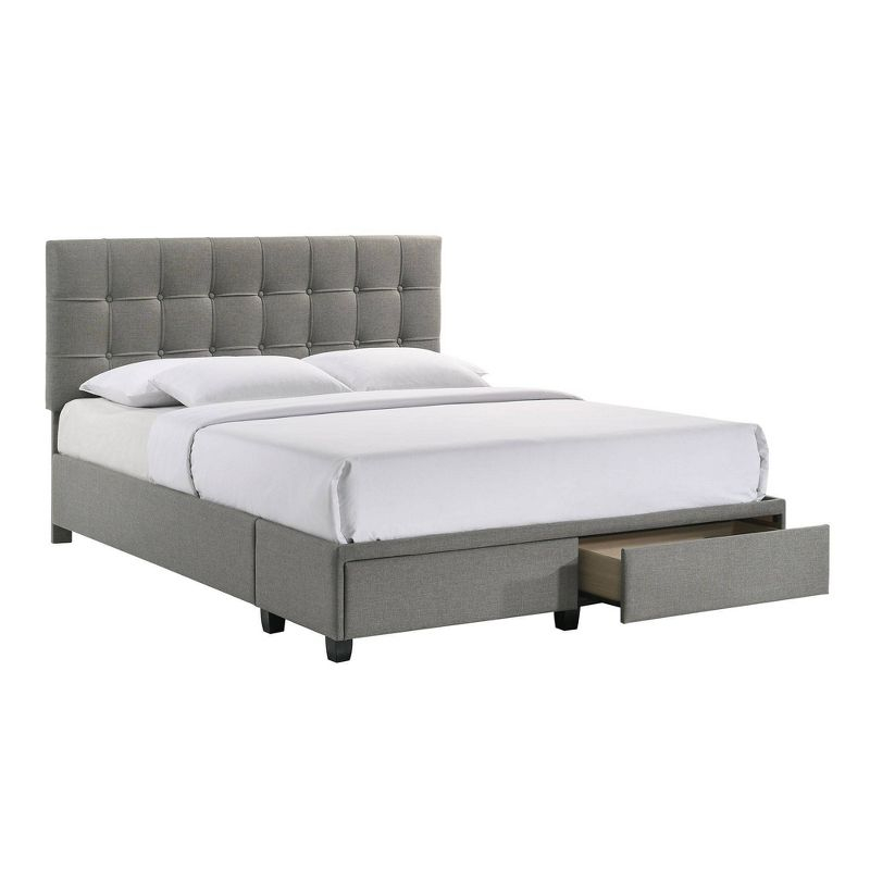 Queen Pasadena Platform Storage Bed with Footboard Drawers - Picket House Furnishings