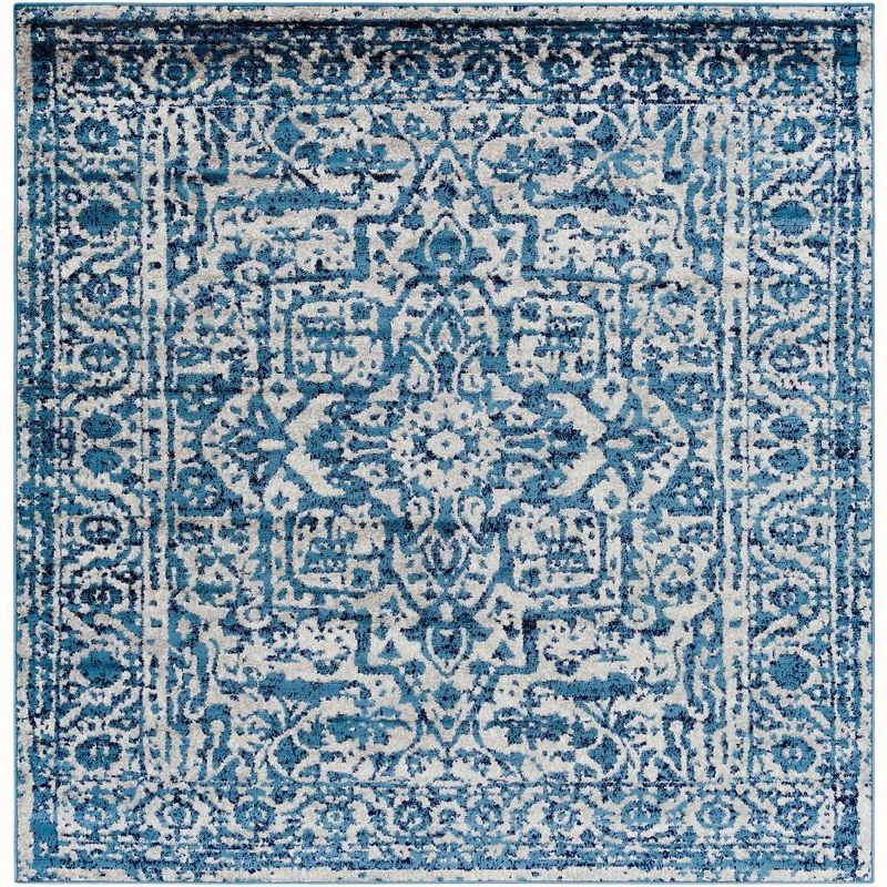 Mark & Day Emma 6'7"x6'7" Square Woven Indoor Area Rugs Sky Blue