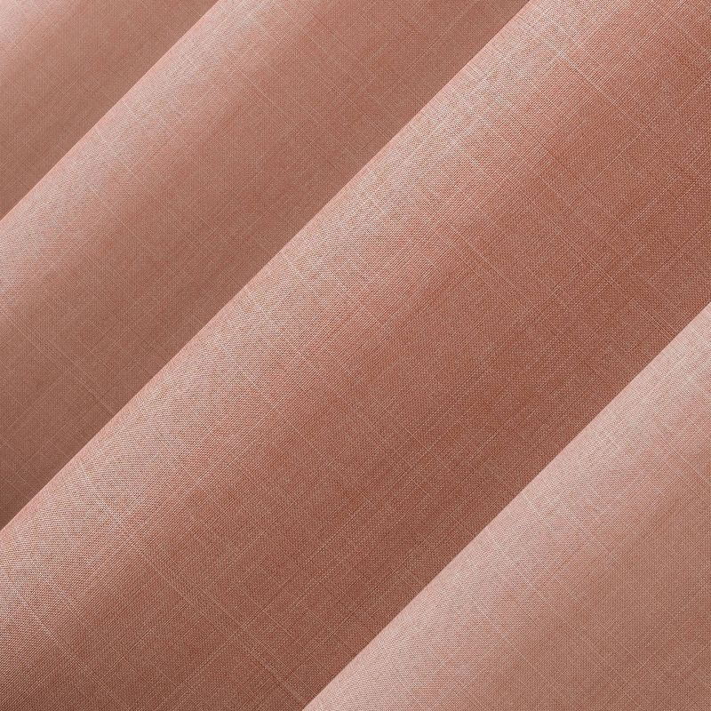 40"x84" No. 918 Light Filtering Semi-Sheer Joshua Heathered Texture Tab Top Curtain Panel Pink: Modern Sheer Curtain