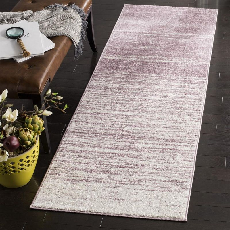 Adirondack ADR113 Machine Made Indoor Runner - Cream/Purple - 2'-6"x6' - Safavieh