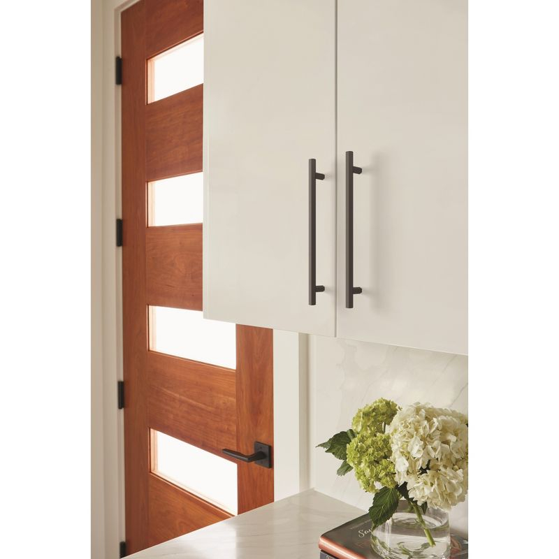 Amerock Caliber 7-9/16 inch (192mm) Center-to-Center Matte Black Cabinet Pull