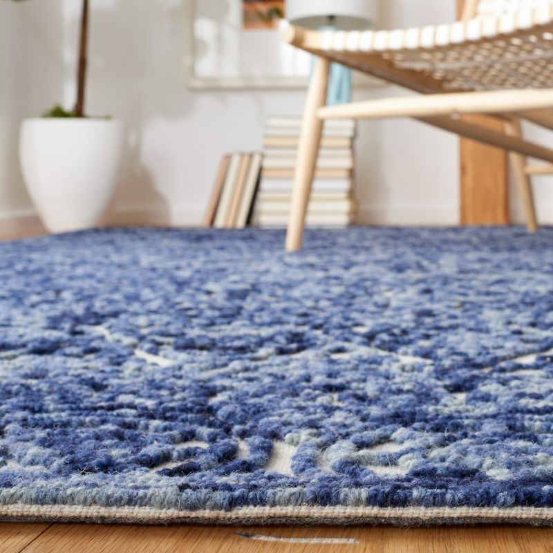 Trace TRC701 Hand Tufted Area Rug - Navy/Ivory - 5'x8' - Safavieh.