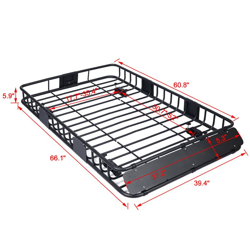 Universal Roof Rack Cargo Carrier Basket Rooftop Luggage Holder Carrier Basket For Camping Traveling
