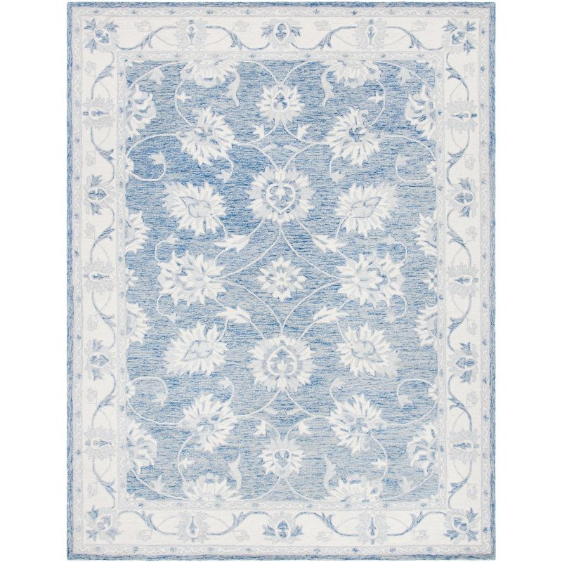 Micro-Loop MLP536 Hand Tufted Indoor Area Rug - Blue/Ivory - 9'x12' - Safavieh