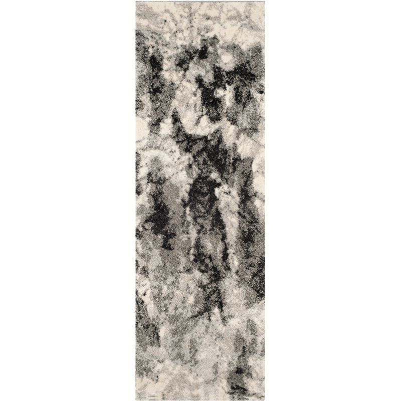 Retro RET2141 Power Loomed Runner Rug - Cream/Grey - 2'3"x9' - Safavieh.