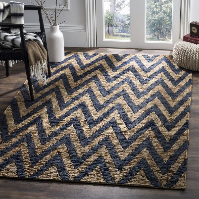 Organica ORG515 Hand Knotted Indoor Area Rug - Blue/Natural - 4'x6' - Safavieh.