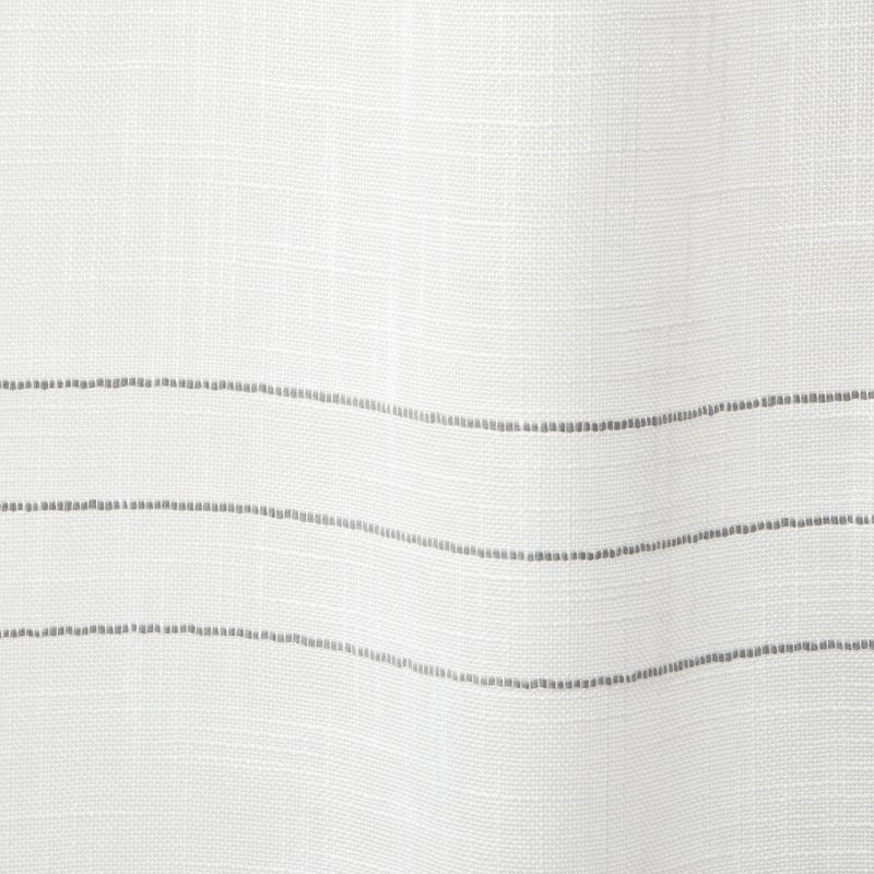 84"x54" Demi Light Filtering Curtain Panel with Tassels Gray - Exclusive Home: Stripe, Back Tab, Indoor Use, OEKO-TEX Certified