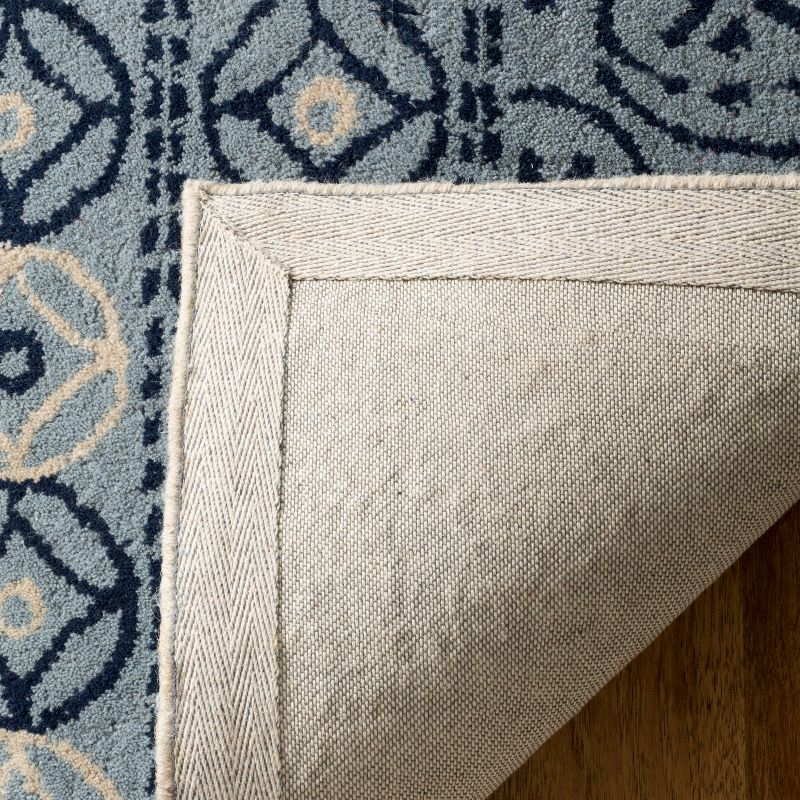 Bella BEL119 Hand Tufted Area Rug - Ivory/Blue - 4'x6' - Safavieh.