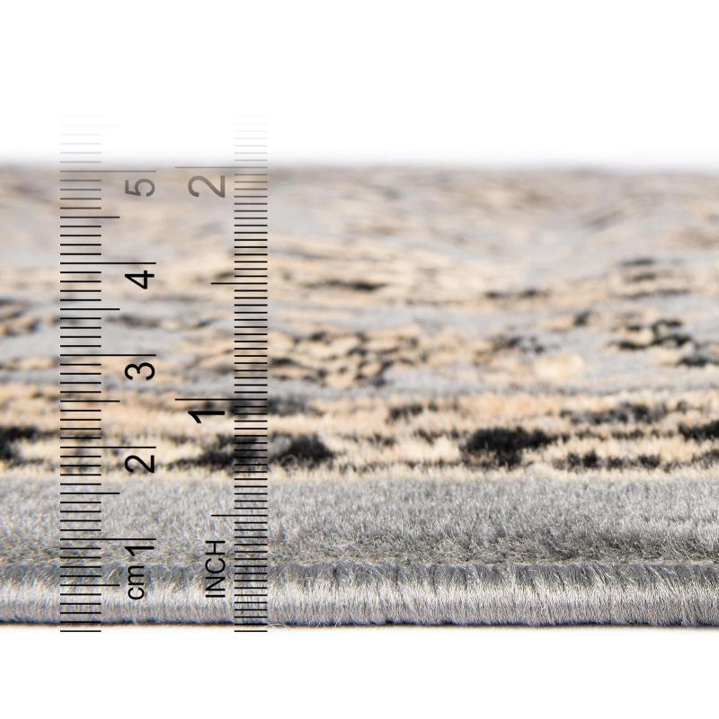 Unique Loom 4' 0 x 4' 0 Sialk Hill Washington Gray Area Rug