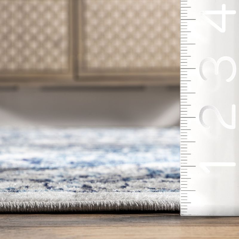 Nuloom Maryanne Geometric 9x12 Indoor Area Rug for Living Room Bedroom Dining Room Kitchen, Blue/Ivory