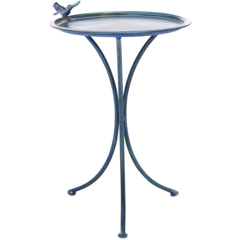 Kensi Outdoor Bird Bath - Antique Blue - Safavieh