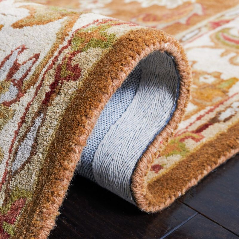 Heritage HG816 Hand Tufted Area Rug - Mocha/Ivory - 6'x9' - Safavieh.