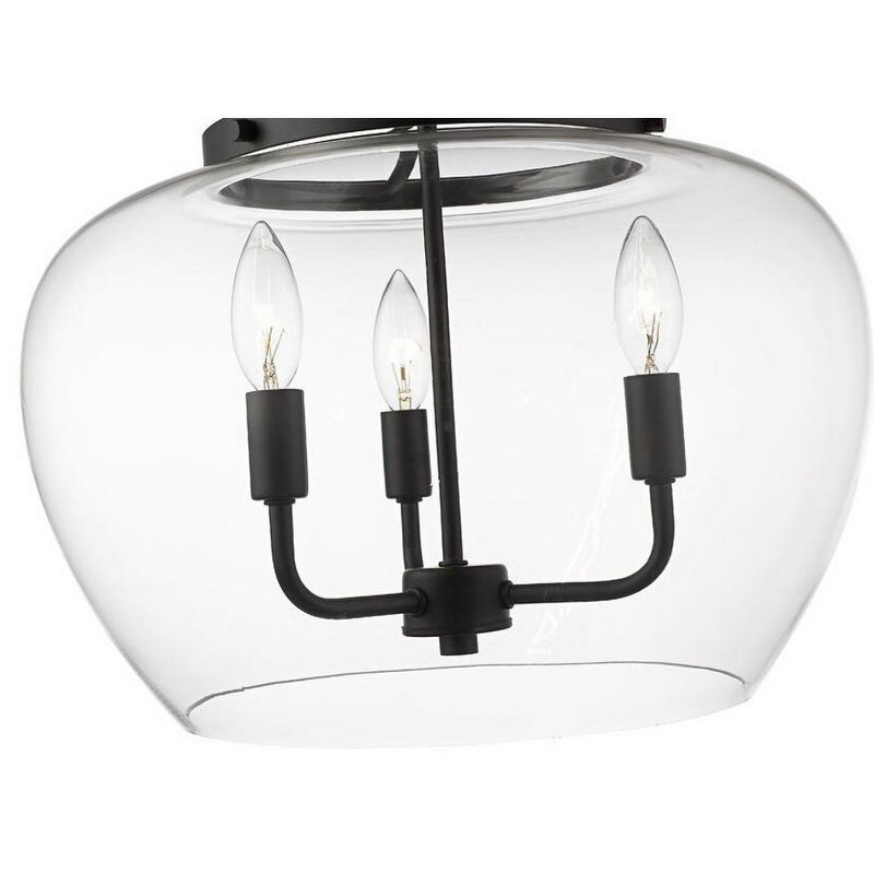 Z-Lite Joliet 3 - Light Semi-Flush Mount in  Matte Black