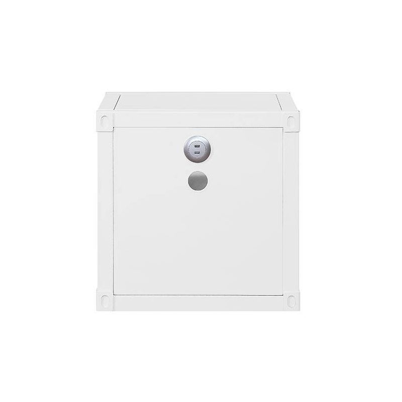 20" Cargo Nightstands White - Acme Furniture: Metal, Open Shelf, Kids' Room, No Assembly Required