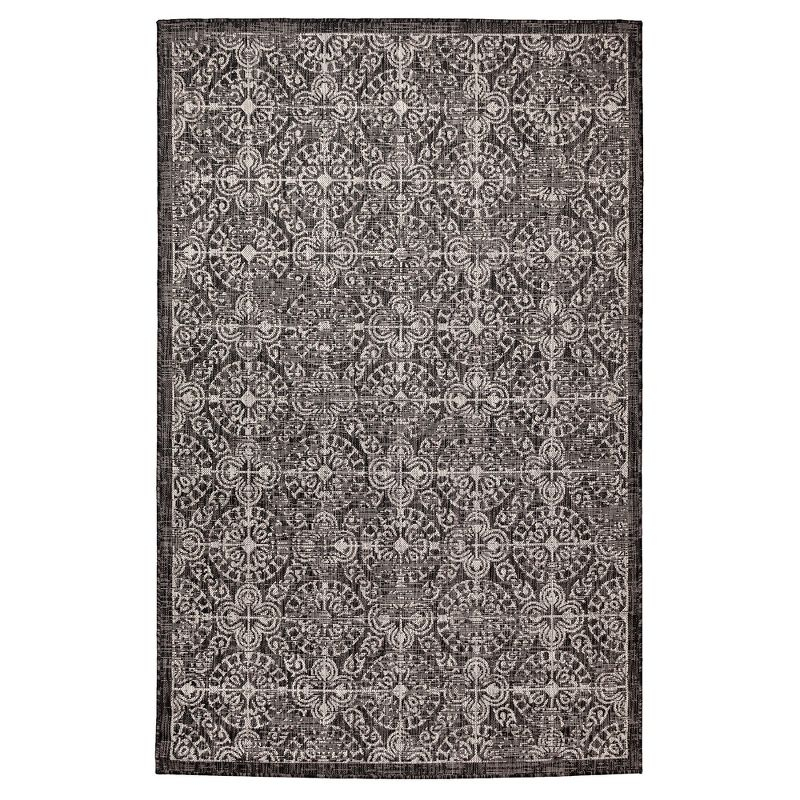 Liora Manne Carmel  Indoor/Outdoor Rug  Black