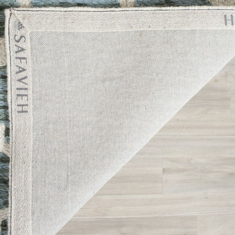Himalaya HIM121 Hand Loomed Area Rug - Turquoise/Ivory - 5'x8' - Safavieh.