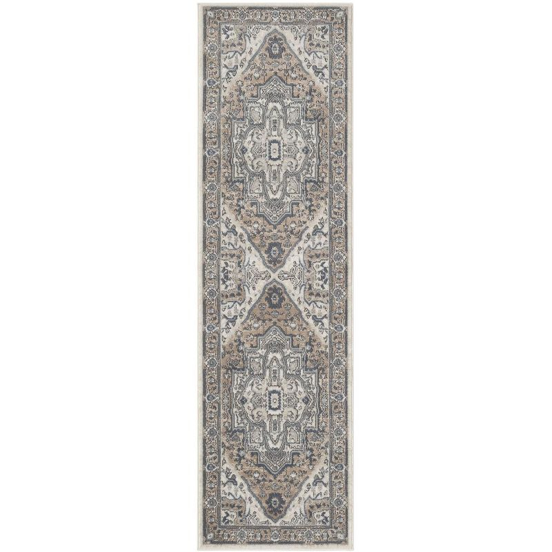 Nourison Concerto 2'2" x 10' Ivory Grey Taupe Vintage Indoor Rug
