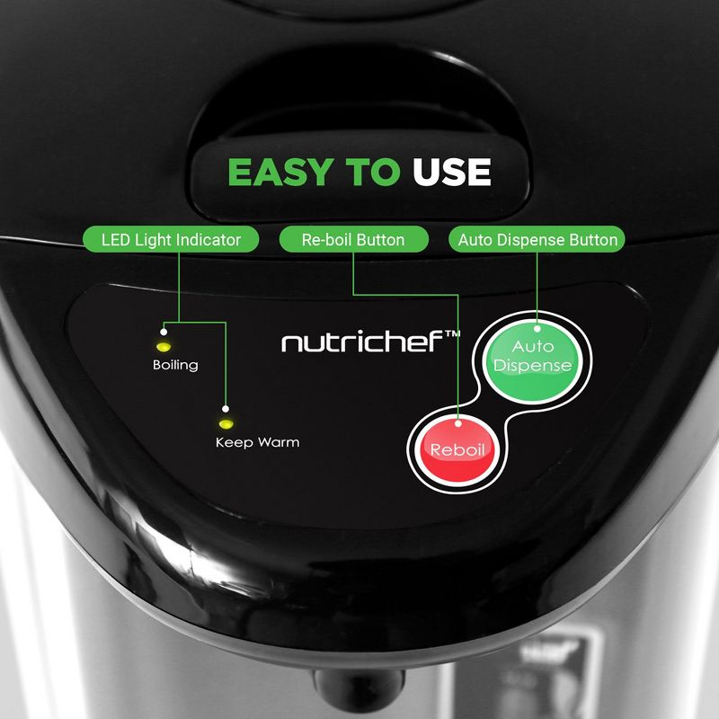 NutriChef 5 Qt Stainless Steel Electric Water Boiler & Warmer, PKWK63