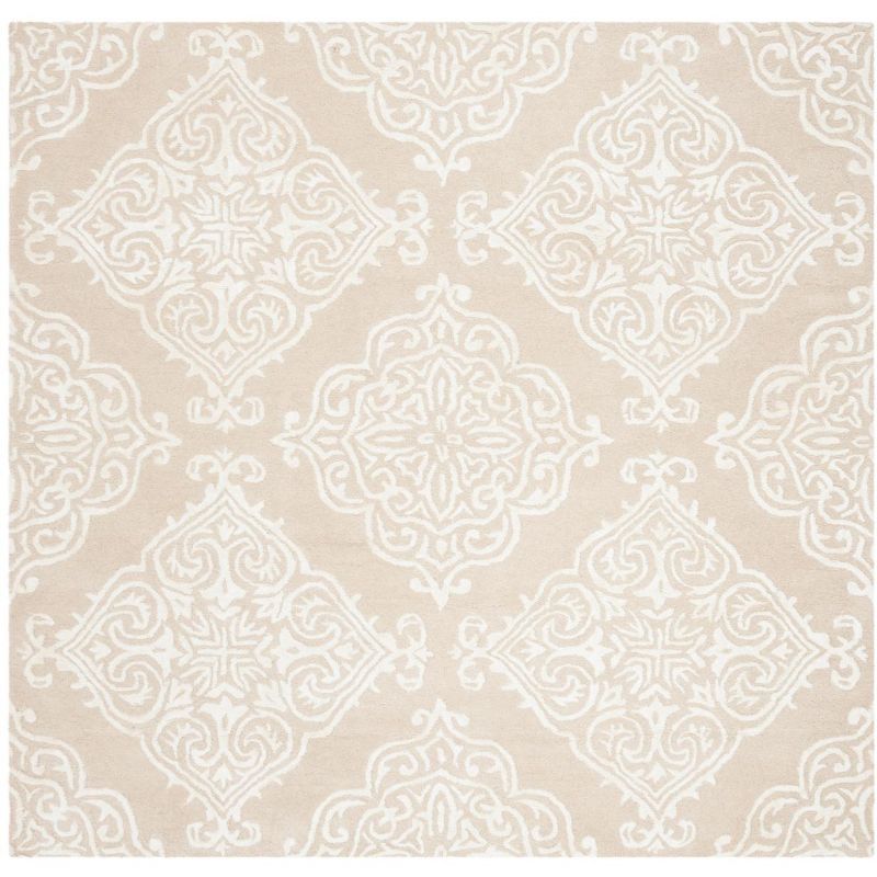Glamour GLM568 Hand Tufted Indoor Area Rug - Beige/Ivory - 6'x6' - Safavieh