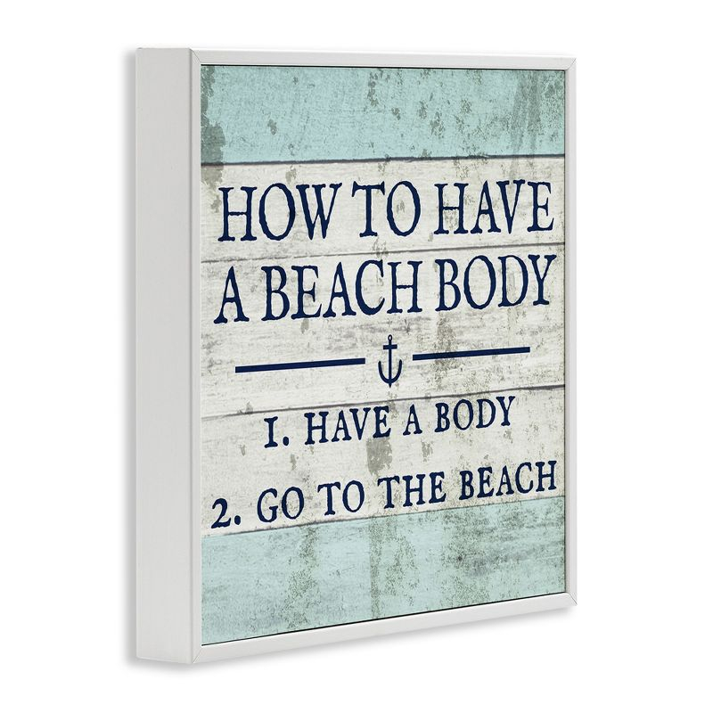 Stupell Industries Sassy Beach Body Steps, 12" x 12"