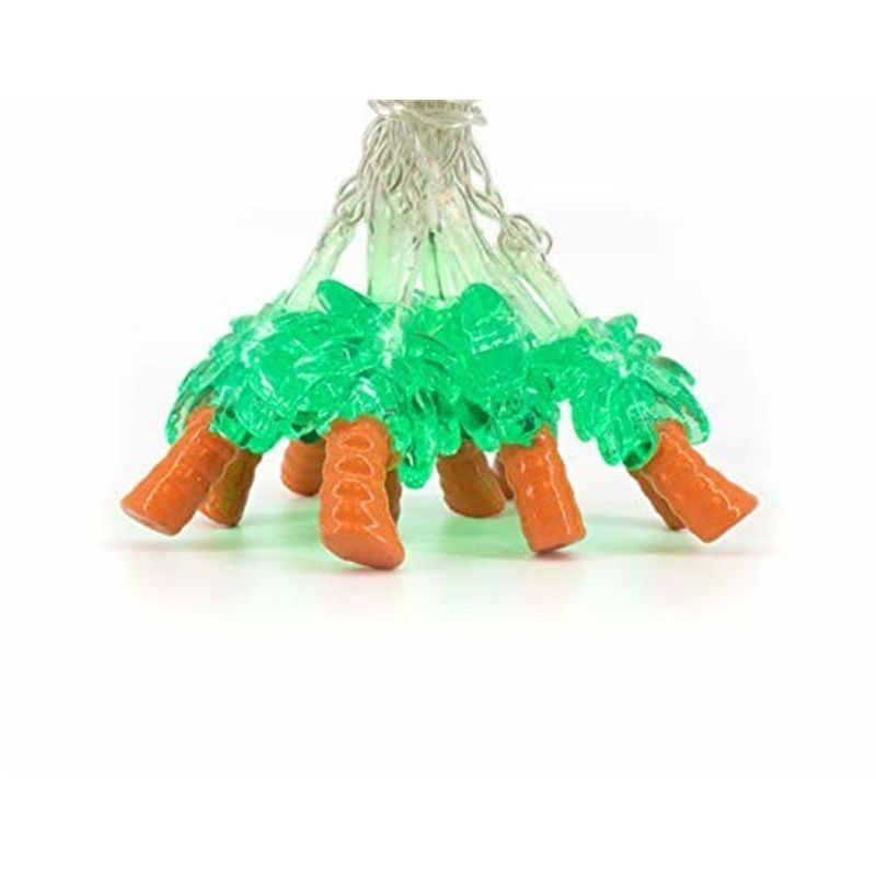 ProductWorks Battery Operated Ultra Plus LED Lights with Timer Feature, 10 Lights, Palm Trees