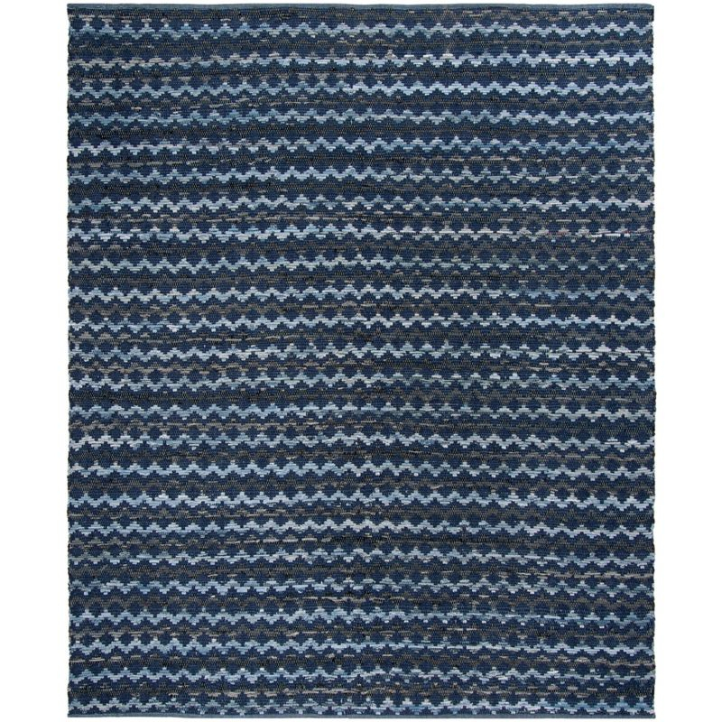 Montauk MTK120 Hand Woven Indoor Area Rug - Navy Blue/Black - 8'x10' - Safavieh