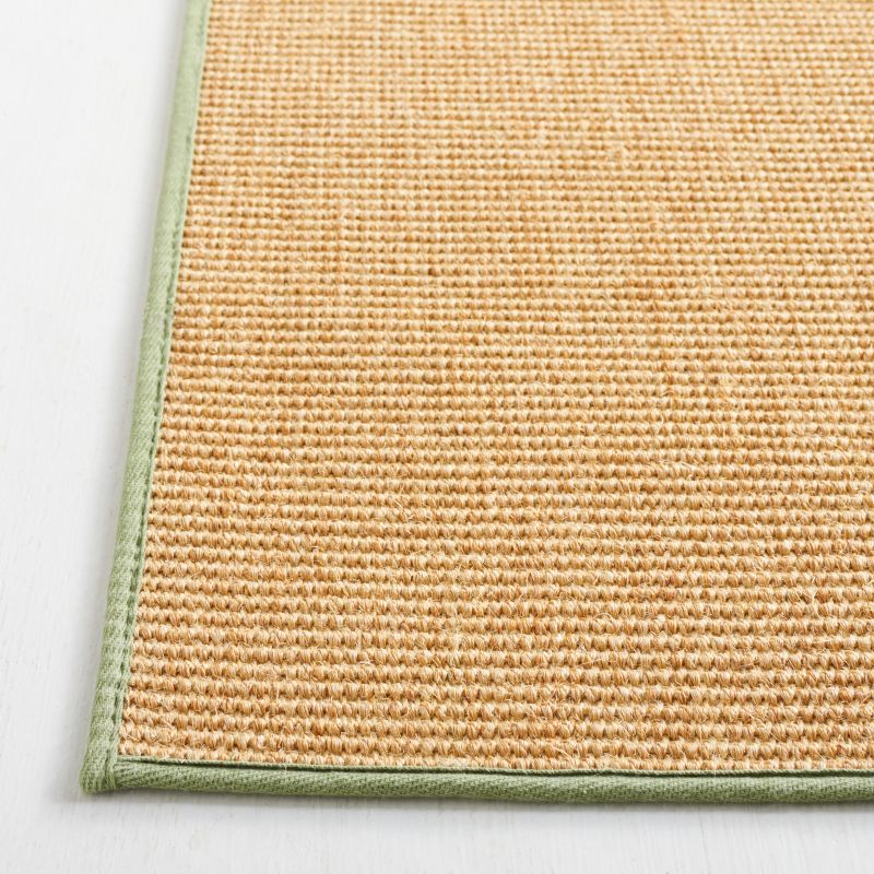 Martha Stewart Natural Fiber - MSR9501 - Indoor Power Loomed Area Rugs - Natural/Green - 5'x7'