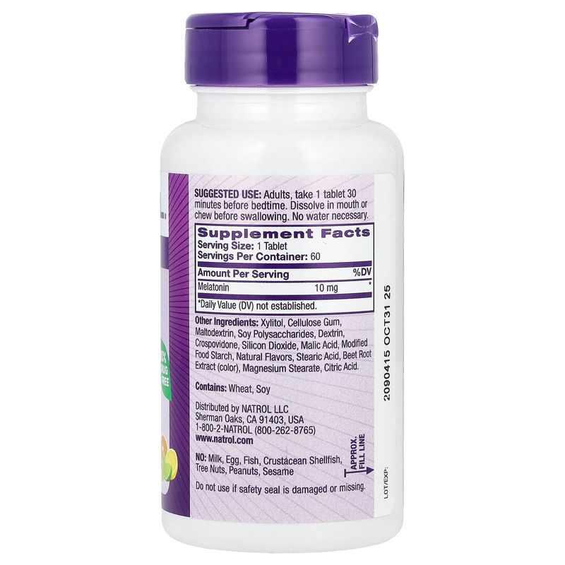 Natrol Melatonin, Citrus, 10 mg, 60 Tablets