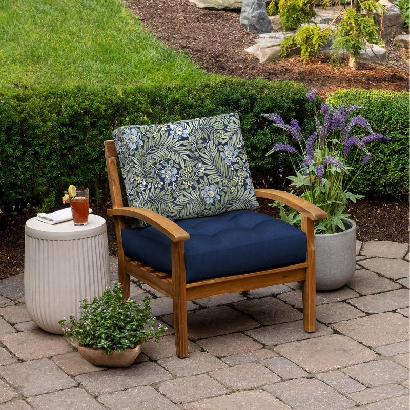 ARDEN Outdoor Plush Modern Tufted Blowfill Deep Seat Set, 24 x 24, Rain-Proof, Fade Resistant, Deep Seat Bottom and Back Cushion 24 x 24
