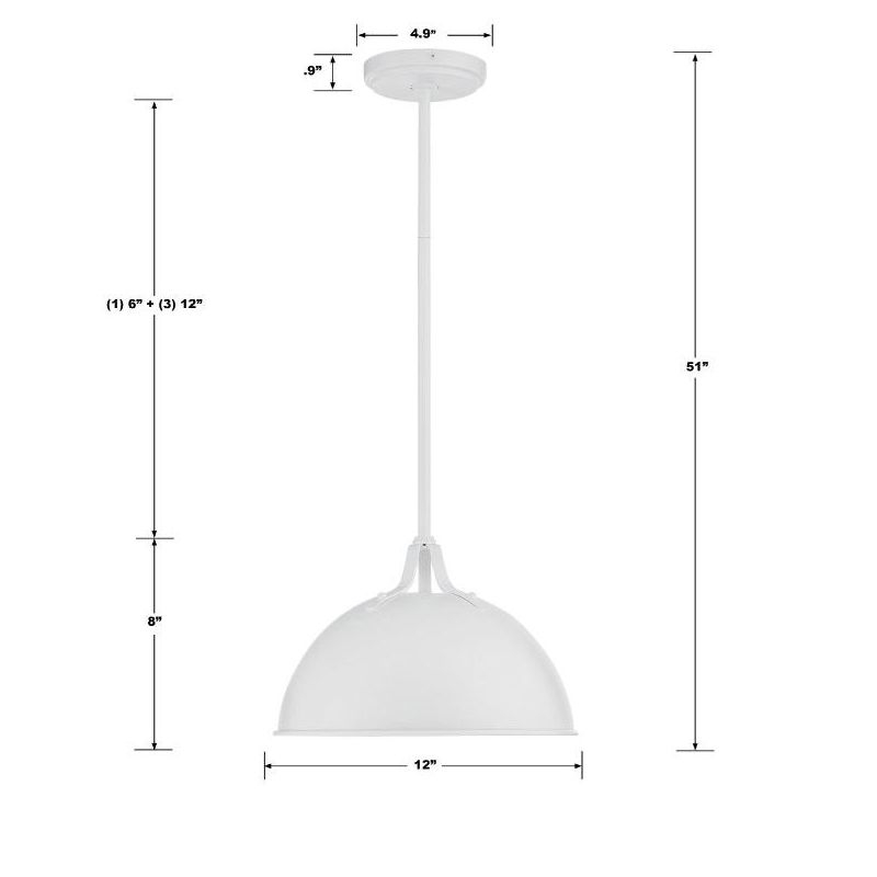 Crystorama Lighting Soto 1 - Light Pendant in  White