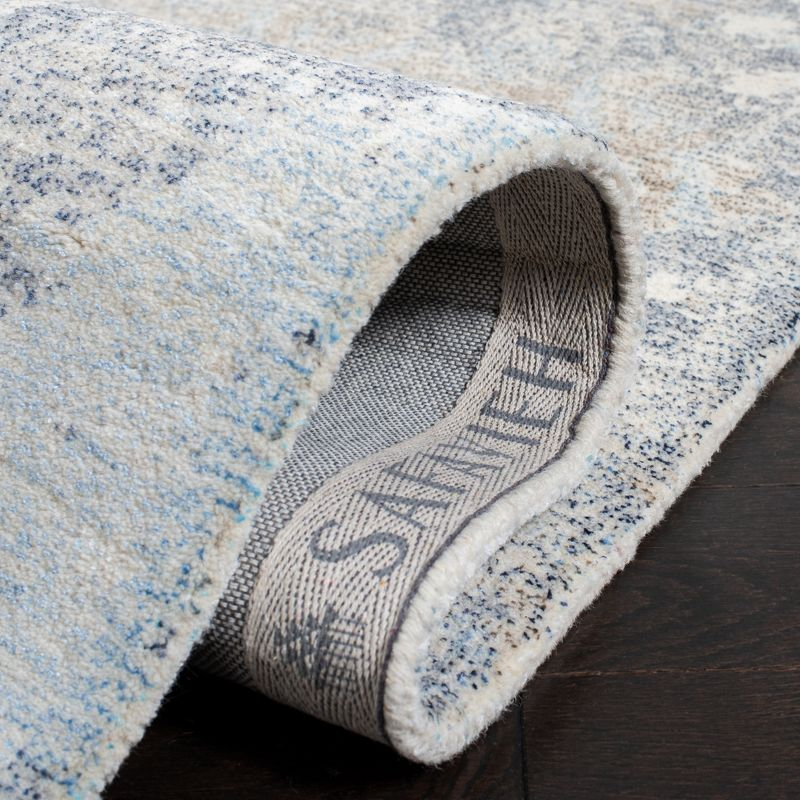 Restoration Vintage RVT111 Hand Tufted Indoor Area Rug - 6'x6' - Blue/Ivory - Safavieh