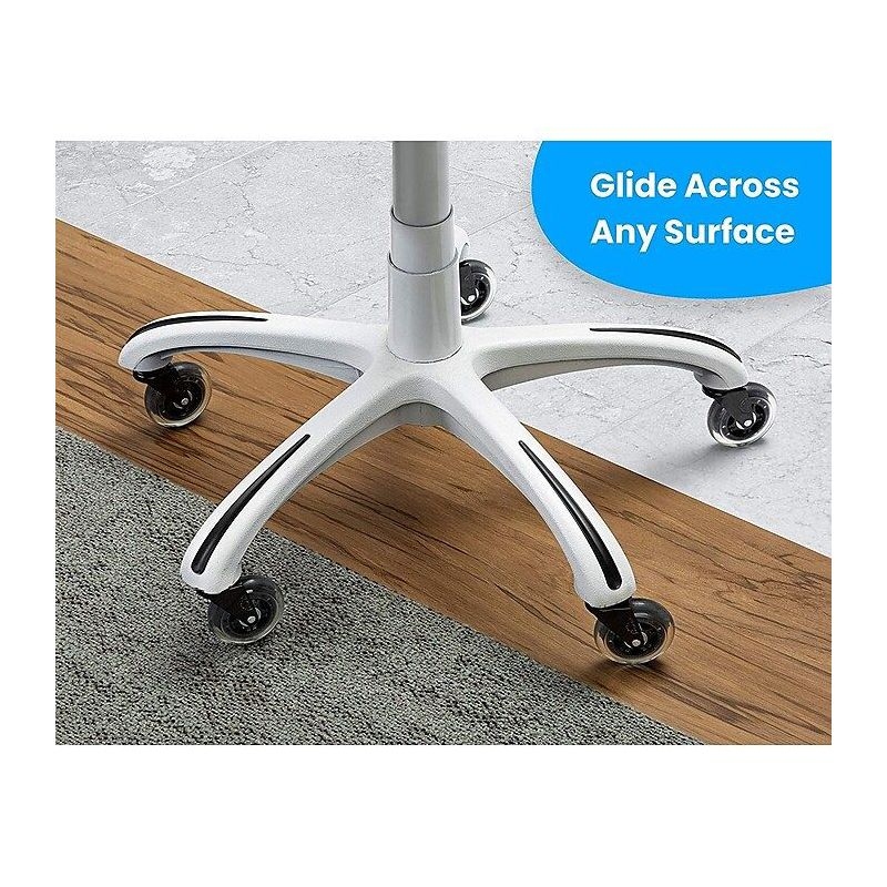 Lifelong Office Chair Caster Wheels for Hardwood Floors and Carpet, Heavy Duty, Universal Fit - Black