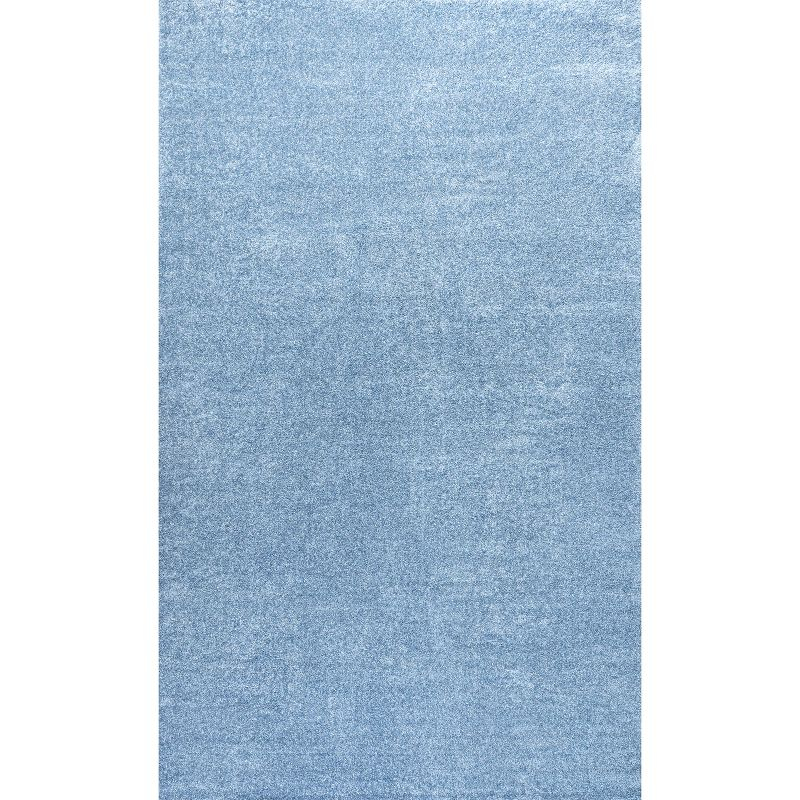 8'x10' Haze Solid Low-Pile Area Rug, Classic Blue - JONATHAN Y