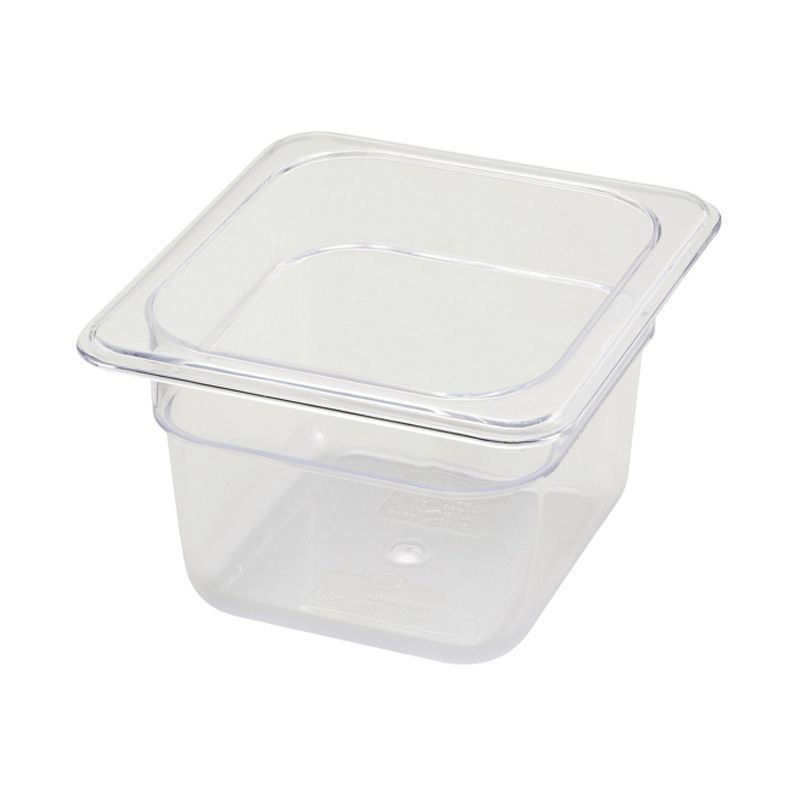 Winco Polycarbonate Food Pan, 1/6 Size, 3.5" Depth