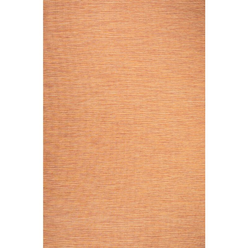 4'x6' Ethan Modern Flatweave Solid  Area Rug, Orange - JONATHAN Y