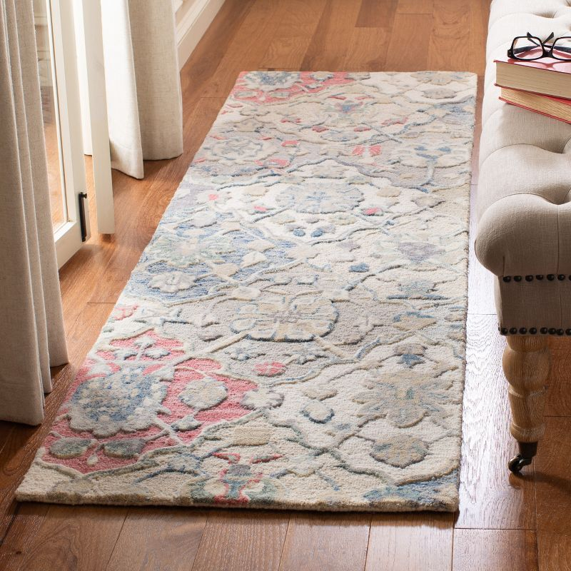 Glamour GLM622 Hand Tufted Runner Rug - Ivory/Red - 2'3"x6' - Safavieh.
