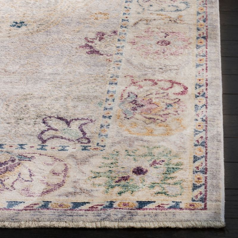 Illusion ILL708 Power Loomed Runner Rug - Light Grey/Cream - 2'3"x8' - Safavieh.
