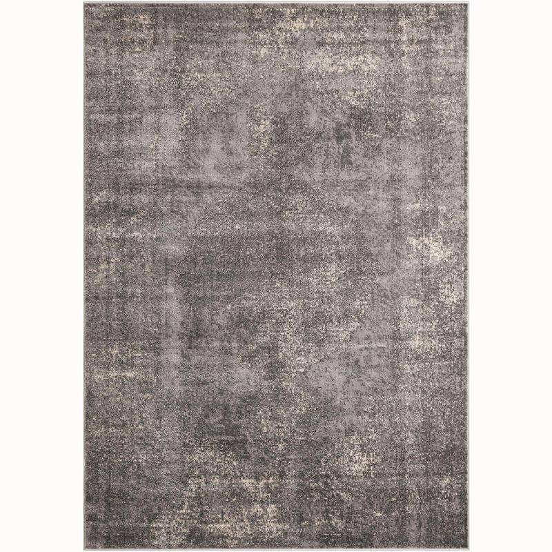Unique Loom Portland Collection Area Rug - Woodburn (7' 1" x 10' Rectangle Gray/Ivory)