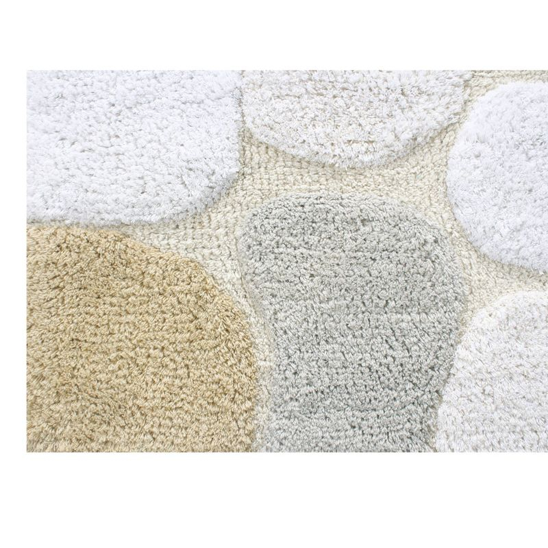 2pc 32"x20" Pebbles Bath Rug Set Spa Light Beige - Chesapeake Merchandising: Cotton Tufted Bathroom Mats, Machine Washable