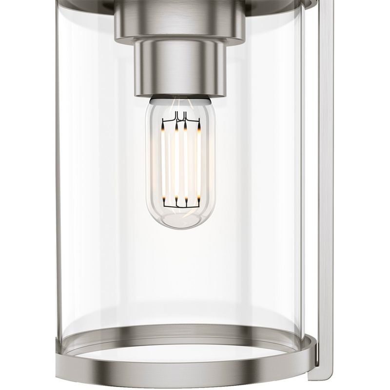 Astwood Clear Glass Mini Pendant Ceiling Light Fixture Silver - Hunter Fan: UL Listed, Adjustable Height