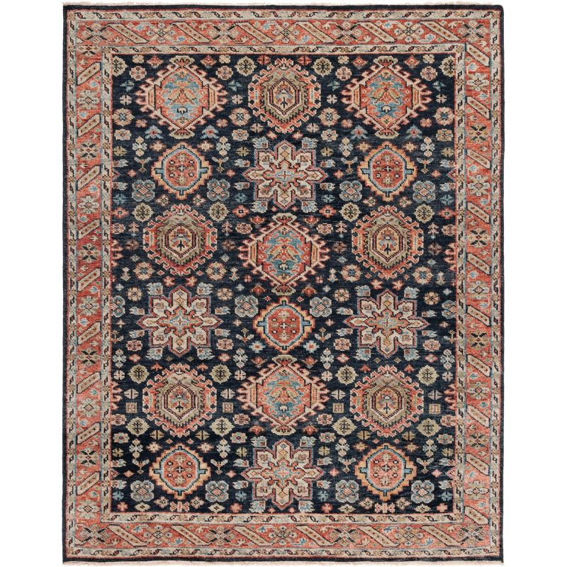 Samarkand SRK172 Hand Knotted Area Rug - Red/Blue - 6'x9' - Safavieh.