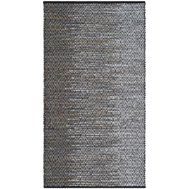 Vintage Leather VTL388 Hand Woven Indoor Accent Rug - Light Grey/Grey - 2'x3' - Safavieh