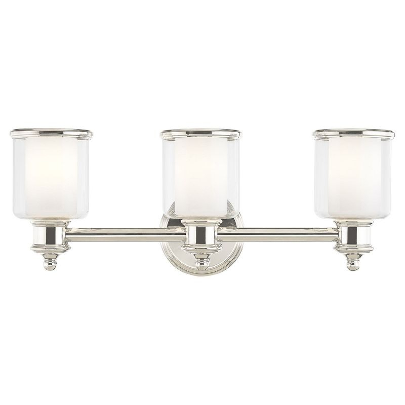 Livex Lighting Middlebush 3 - Light Vanity in  Polished Nickel